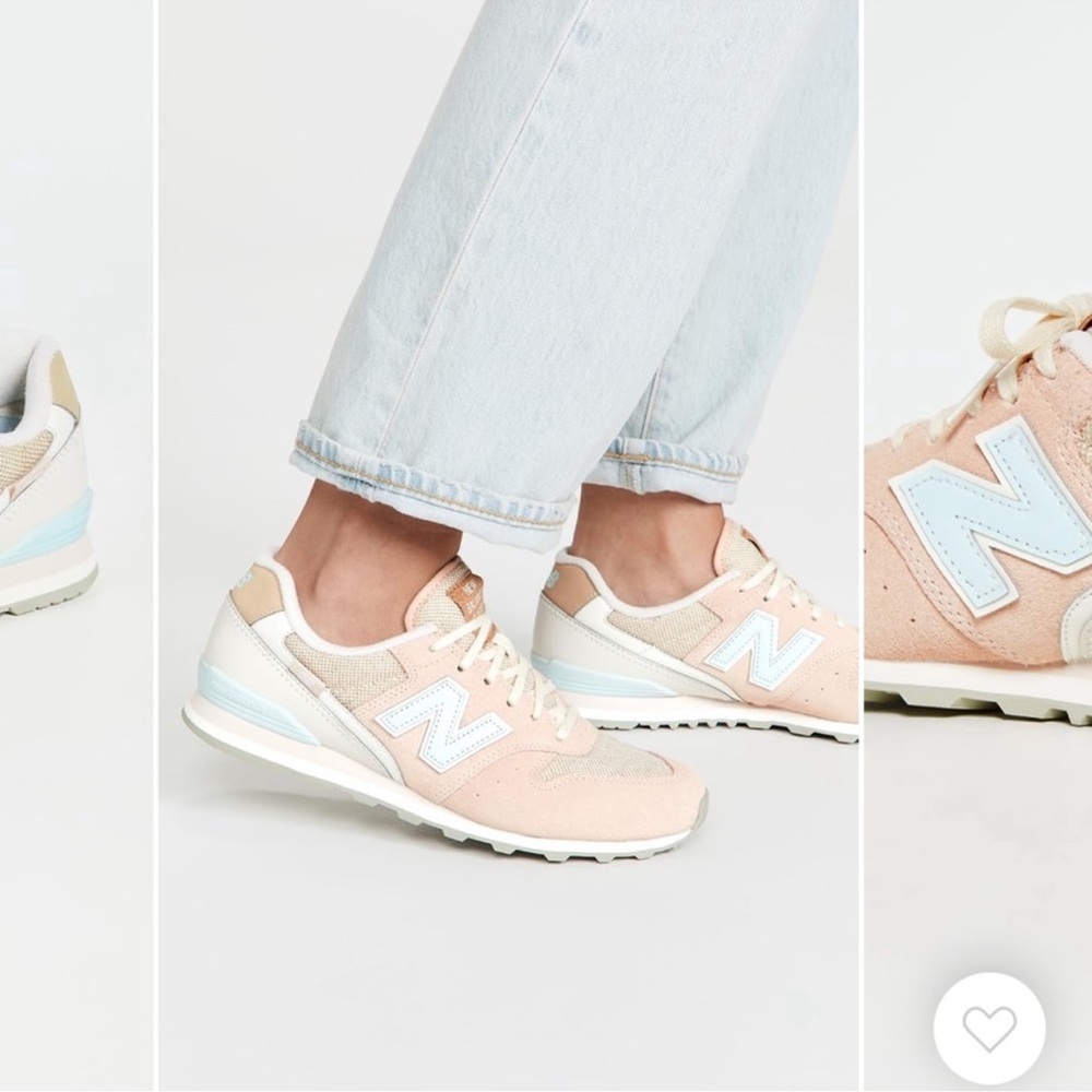 New Balance Pastel Peach and Sky Blue Sneakers